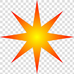 Orange Radial Star Clipart   Juno Astrology Symbol  HD Png Download