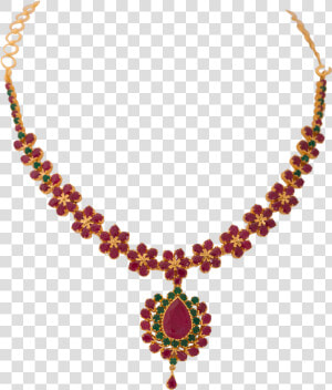 Necklace Clipart Neckline   Ruby Necklace Designs In Grt  HD Png Download