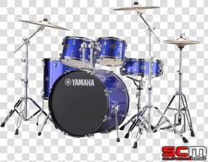 Transparent Yamaha Png   Blue Yamaha Drum Set  Png Download