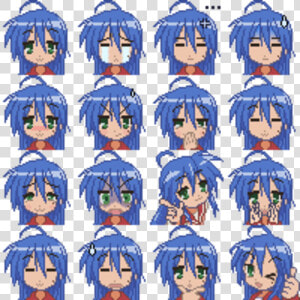 Anime   Lucky Star Konata Face  HD Png Download