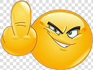  fuck Emoji   Middle Finger Emoticon  HD Png Download