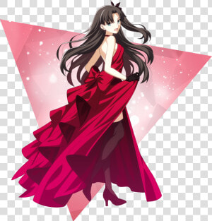 Fate stay Night Rin Tohsaka Fashion Illustration Illustration   Rin Tohsaka  HD Png Download