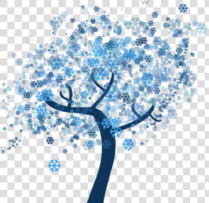 Tree  Snow  Snowflakes  Winter  Graphic  Leaves  Frost   Winter Break No School  HD Png Download