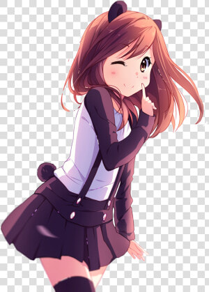  kawaii  anime  animegirl  panda  japan  pandagirl freetoedit   Kawaii Panda Anime Girl  HD Png Download