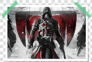 Assassins Creed Evil Red Black White Epic Revolution   Assassin  39 s Creed Rogue Remastered Xbox  HD Png Download