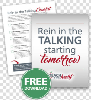 Rein In The Talking Starting Tomorrow   Flyer  HD Png Download