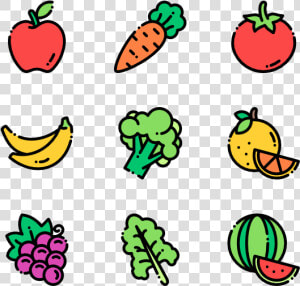 Produce Vector Healthy   Vegetables Icon Transparent  HD Png Download