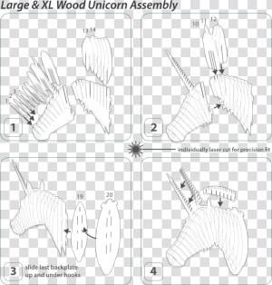 Merlin The Birch Unicorn Head   Unicorn Cardboard Laser Cut  HD Png Download