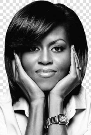 Michelle Obama Black And White  HD Png Download