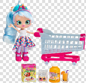 57465 Spk S12 Chrissy Puffs Shp Cart O2 Fep   Shopkins Real Littles Doll  HD Png Download