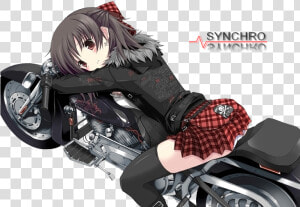 Anime Girl On Motorbike   Png Download   Anime Girl En Moto  Transparent Png