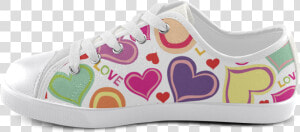 Cute Hearts Kids Shoes Canvas Kid S Shoes   Slip on Shoe  HD Png Download