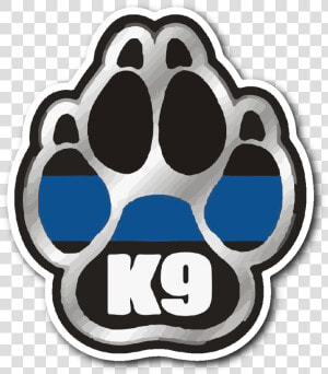 Canine Thin Blue Line   Thin Blue Line K9 Paw  HD Png Download