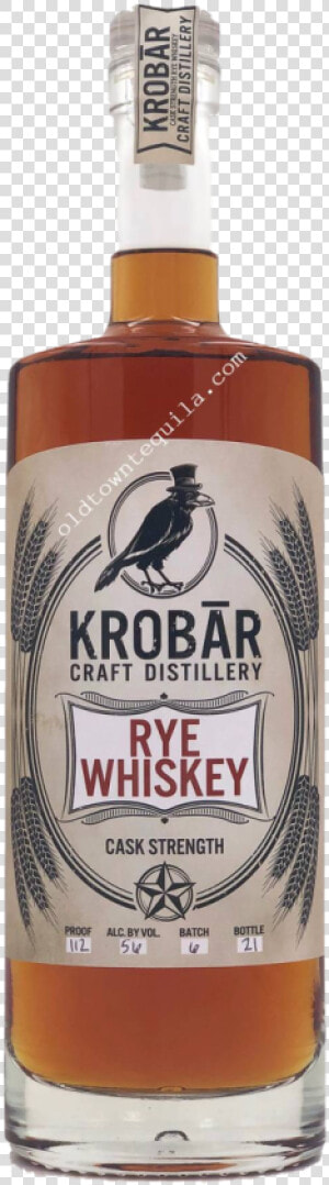 Krobar Cask Strength Rye Whiskey 112 Proof   Blended Whiskey  HD Png Download