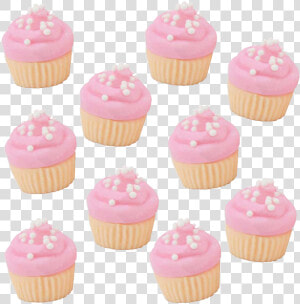 Mini Pink Vanilla Fondant Cupcakes   Pink Cupcakes Png  Transparent Png