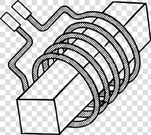 Line Art angle area   Inductor Photo In Black And White  HD Png Download