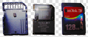 Sandisk 128mb Sd Card Insides   128mb Sd  HD Png Download