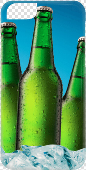 Green Beer Bottle Phone Case   Glass Bottle  HD Png Download