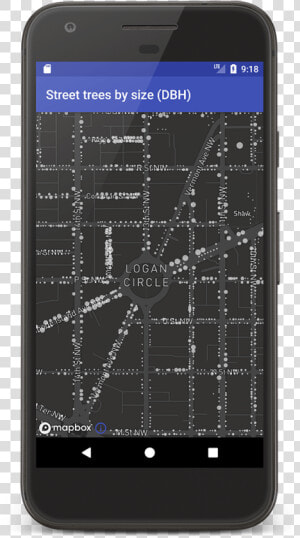 Map With Data Styled By Attribute On An Android Device   Smartphone  HD Png Download