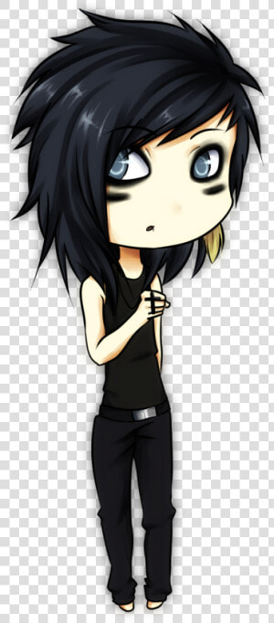 Emo Girl Transparent Image   Andy Biersack Chibi  HD Png Download