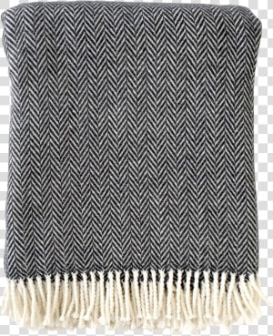 Fringed Charcoal Herringbone Throw Blanket 8121   Scarf  HD Png Download