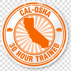 Cal osha 30 Hour Trained Hard Hat Decals   2011 Census Of India  HD Png Download