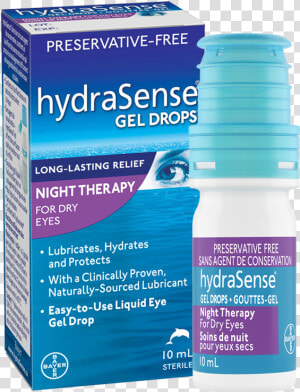 Product Packaging And Bottle Of Hydrasense Eye Drops   Plastic Bottle  HD Png Download