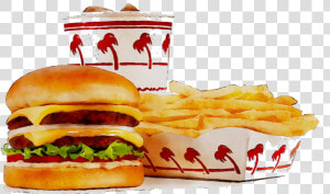 Hamburger California In N Out Burger French Fries Fast   N Out Drink Burger And Fries  HD Png Download