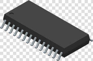 Dspic33fj64mc802 i so   Microchip   3d Model   Small   Small Outline Integrated Circuit  HD Png Download