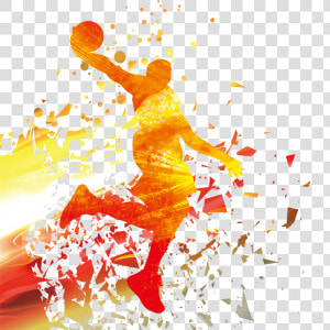 Player Nba Basketball Silhouette Download Hq Png Clipart   Basketball Background Images Png  Transparent Png