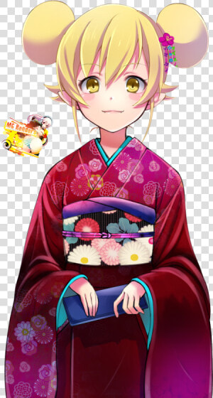 Oshino Shinobu Kimono  HD Png Download