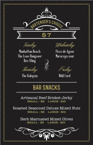 Hawthorn Cocktail Menu   Poster  HD Png Download