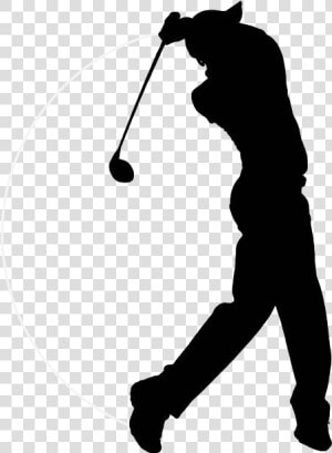 Vector Graphics Clip Art Silhouette Illustration Golf   Clip Art Golf Swing  HD Png Download