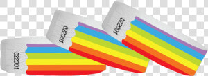 3 4 Tyvek Wristband Design Rainbow  HD Png Download