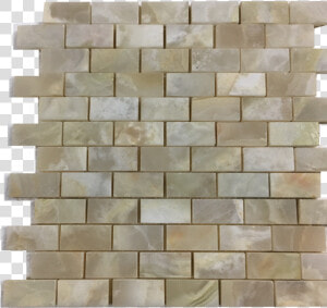 Brick Aqua White Onyx Polished Mesh mounted Mosaic  HD Png Download