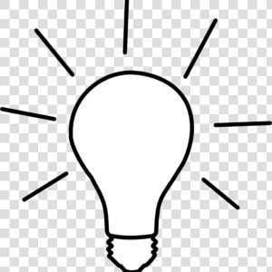 Transparent Bulb Clipart   Light Bulb Cartoon Black And White  HD Png Download