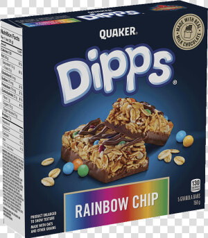 Quaker® Dipps® Rainbow Chip Granola Bars   Rainbow Dipps Granola Bar  HD Png Download