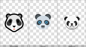 Panda Face On Various Operating Systems   Cartoon  HD Png Download