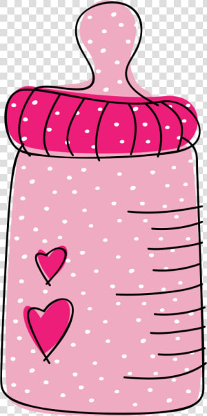 Baby Girl Clip Art Pink   Pink Baby Bottle Clipart  HD Png Download