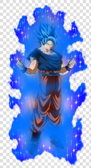 Aura Drawing Anime Power   Goku Ssj Blue Full Power  HD Png Download