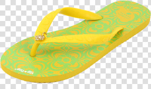 Tamara Comolli Flower Flip Flop In Yellow   Flip flops  HD Png Download