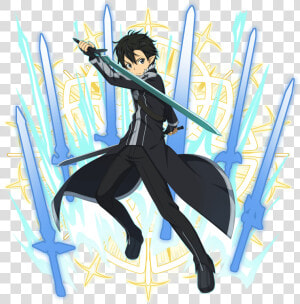 Transparent Animated Sword Png   Sword Art Online Memory Defrag Black Master Swordsman  Png Download