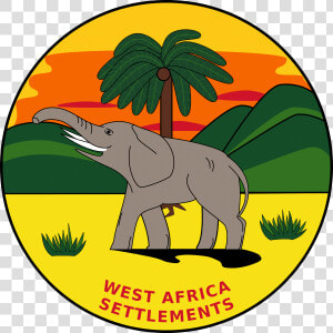 The Badge Of The British West African Settlements   Gold Coast Ghana Flag  HD Png Download