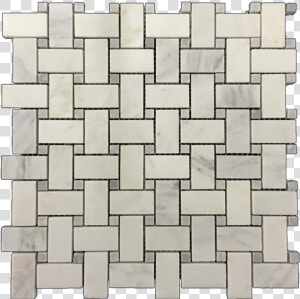 Pearl White Basketweave With Pacific Gray Dot Mosaic   Elon Pearl White Basketweave Pacific Gray Bathroom  HD Png Download