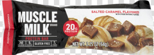 Muscle Milk® Salted Caramel Flavored Protein Bar     Chocolate Bar  HD Png Download