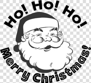 Santa Saying Ho Ho Ho   Clip Art Santa Claus Black And White  HD Png Download