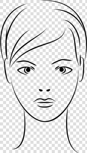 Female Face Line Art   Female Face Clip Art  HD Png Download