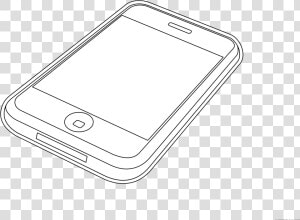 Iphone Clipart Iphone Outline   Smartphone  HD Png Download