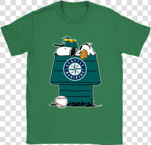 Seattle Mariners Snoopy And Woodstock Resting Together   Shirt  HD Png Download