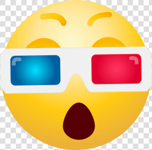 3d Glasses Emoticon Emoji Clipart Info   Emoticonos Grandes  HD Png Download